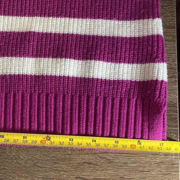 Womens Talbot SHAKER STITCH SWEATER - VARIEGATED STRIPESmall Petite - Picture 10 of 10